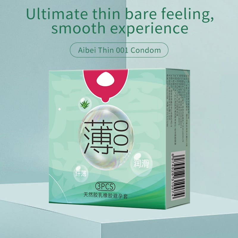 Aibei Thin 001 Ultra-thin Condoms — 3 Pack view 5