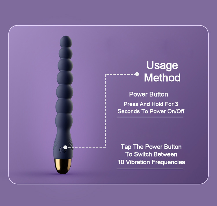 Velora 7-Bead Vibrating Anal Wand view 10