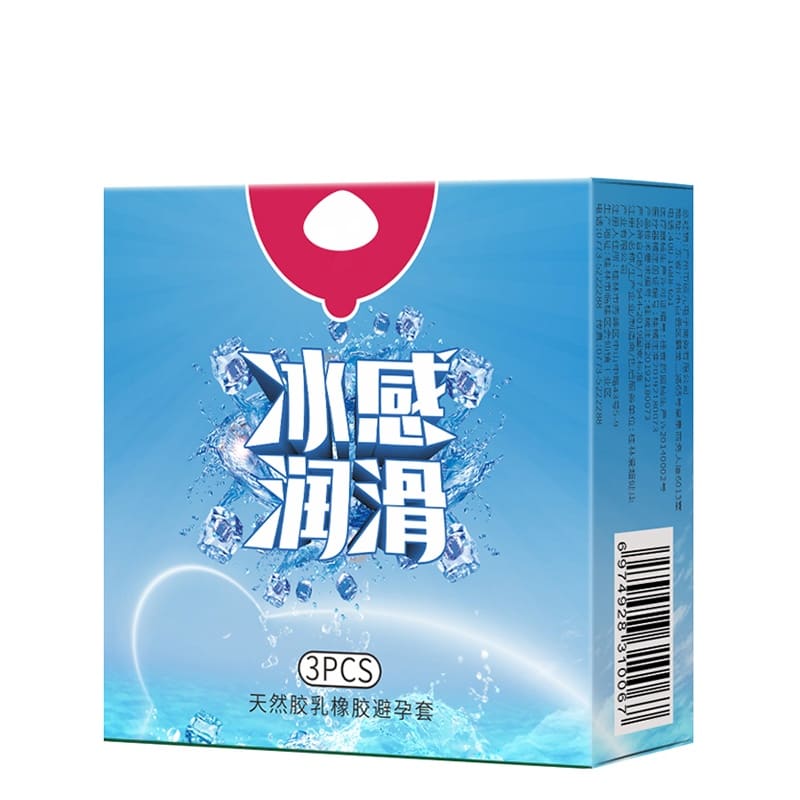 Ice Sensation Natural Latex Condoms — 3 Pack view 4