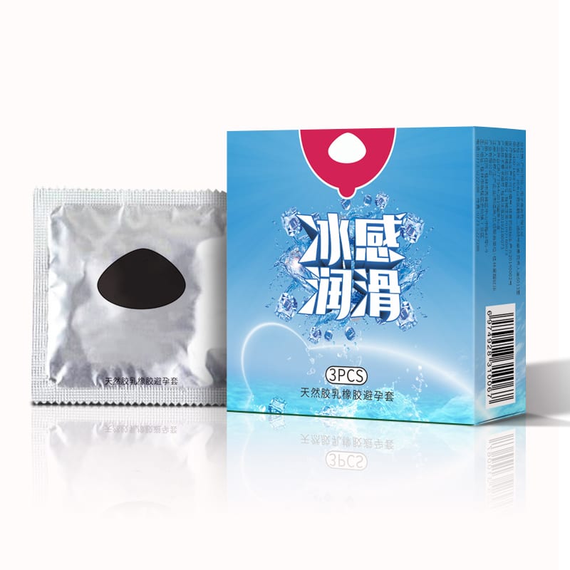 Ice Sensation Natural Latex Condoms — 3 Pack