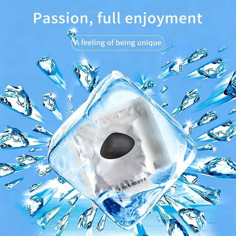 Ice Sensation Natural Latex Condoms — 3 Pack view 3