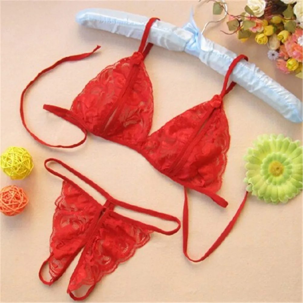 Velora Floral Lace Bralette & Thong Set view 2