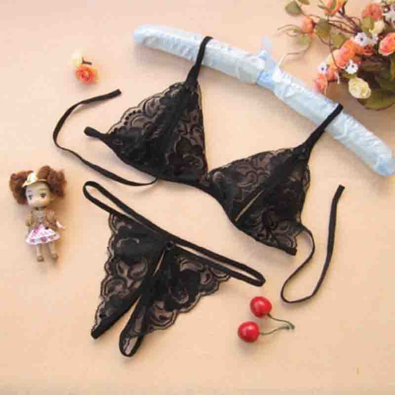 Velora Floral Lace Bralette & Thong Set view 3