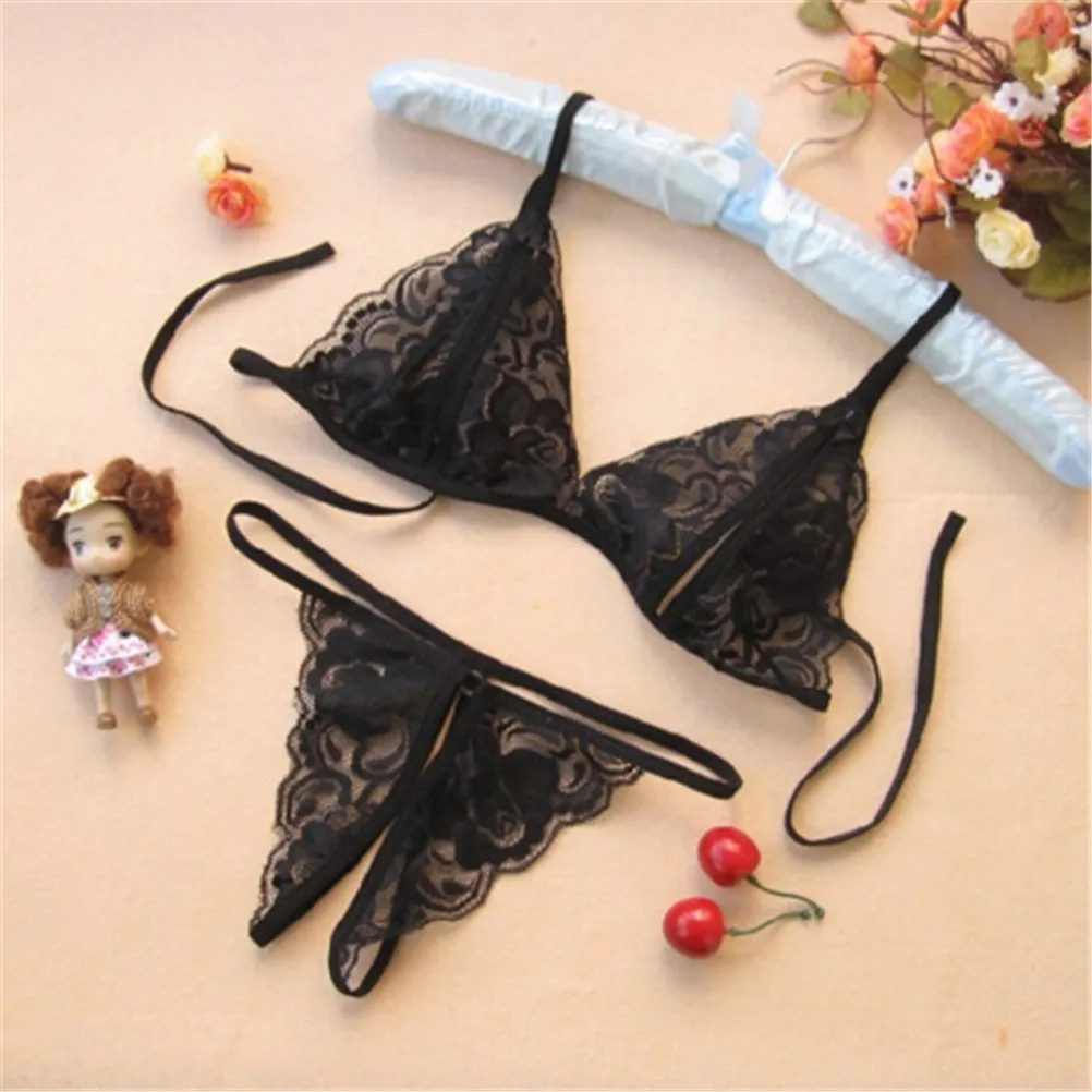 Velora Floral Lace Bralette & Thong Set view 4