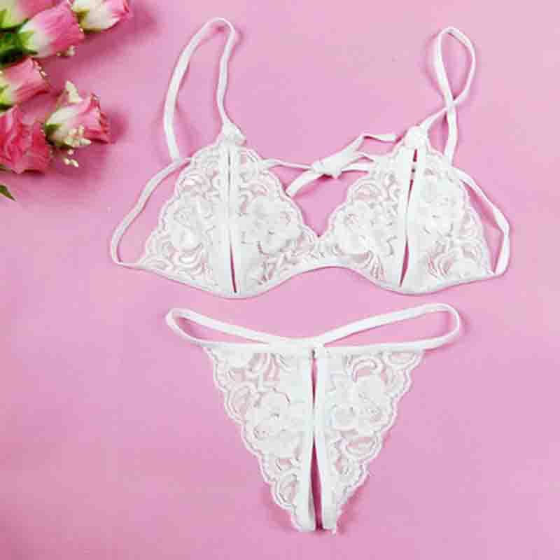 Velora Floral Lace Bralette & Thong Set view 5