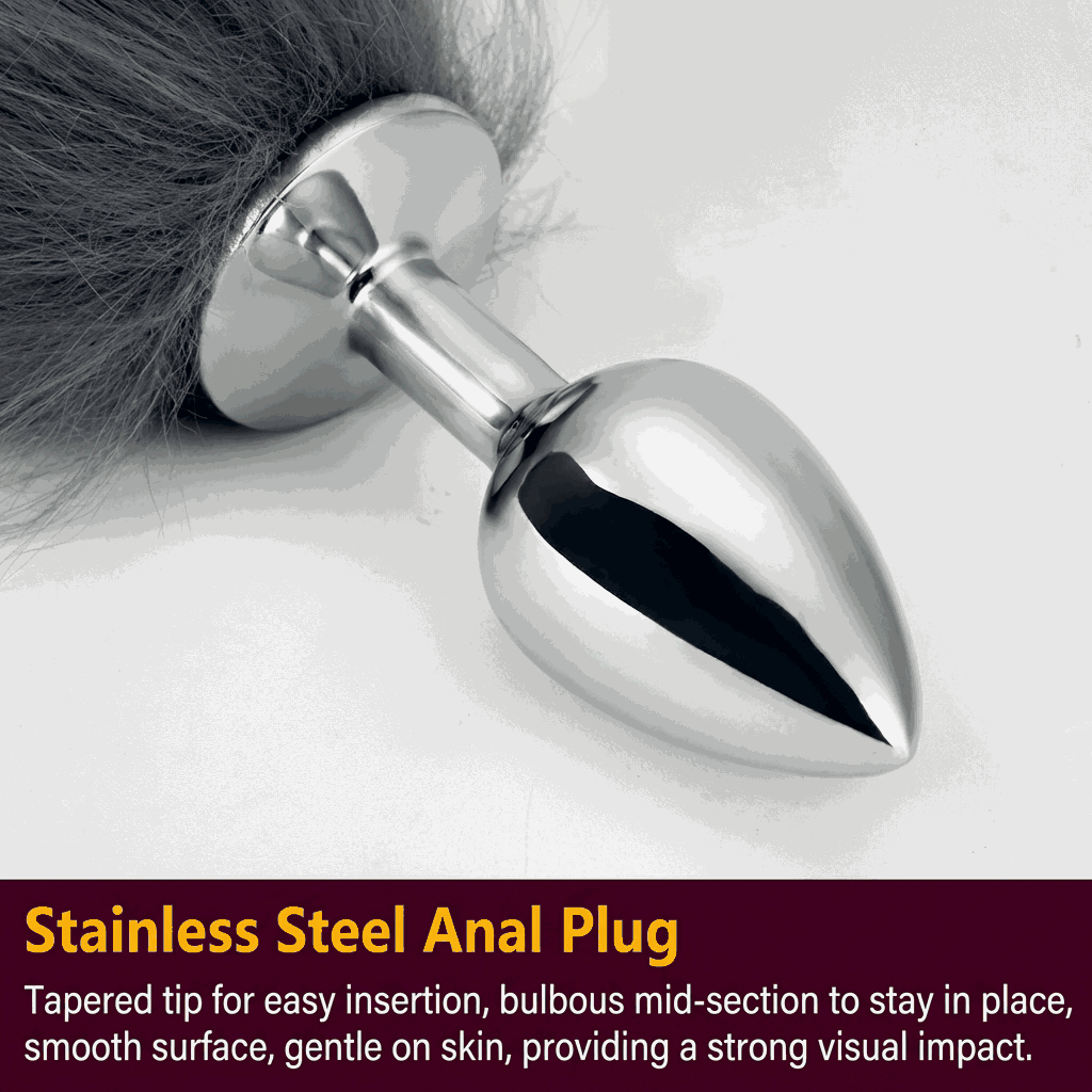Velora Silver Fox Tail Plug view 14