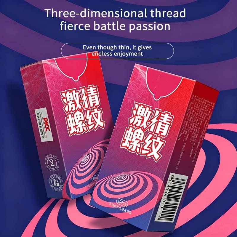 Passion Thread Ribbed Condoms — 10 Pack view 3