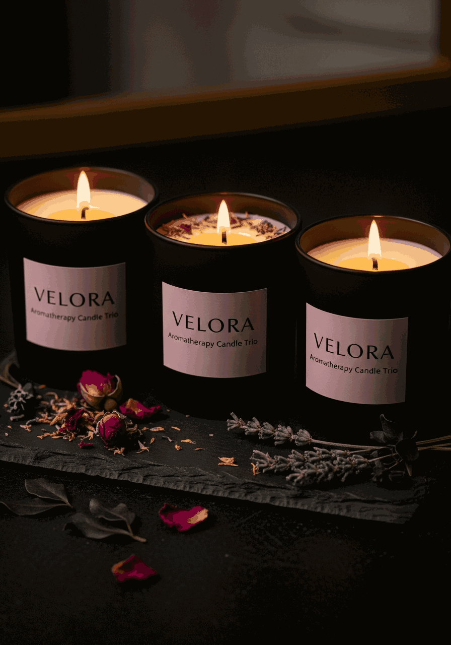 Velora Aromatherapy Candle Trio