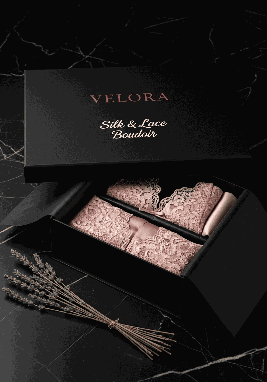 Velora Silk & Lace Boudoir Set