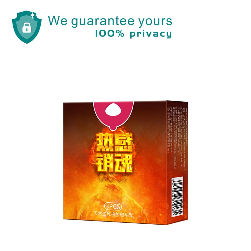 Hot Sensation Natural Latex Condoms — 3 Pack view 3