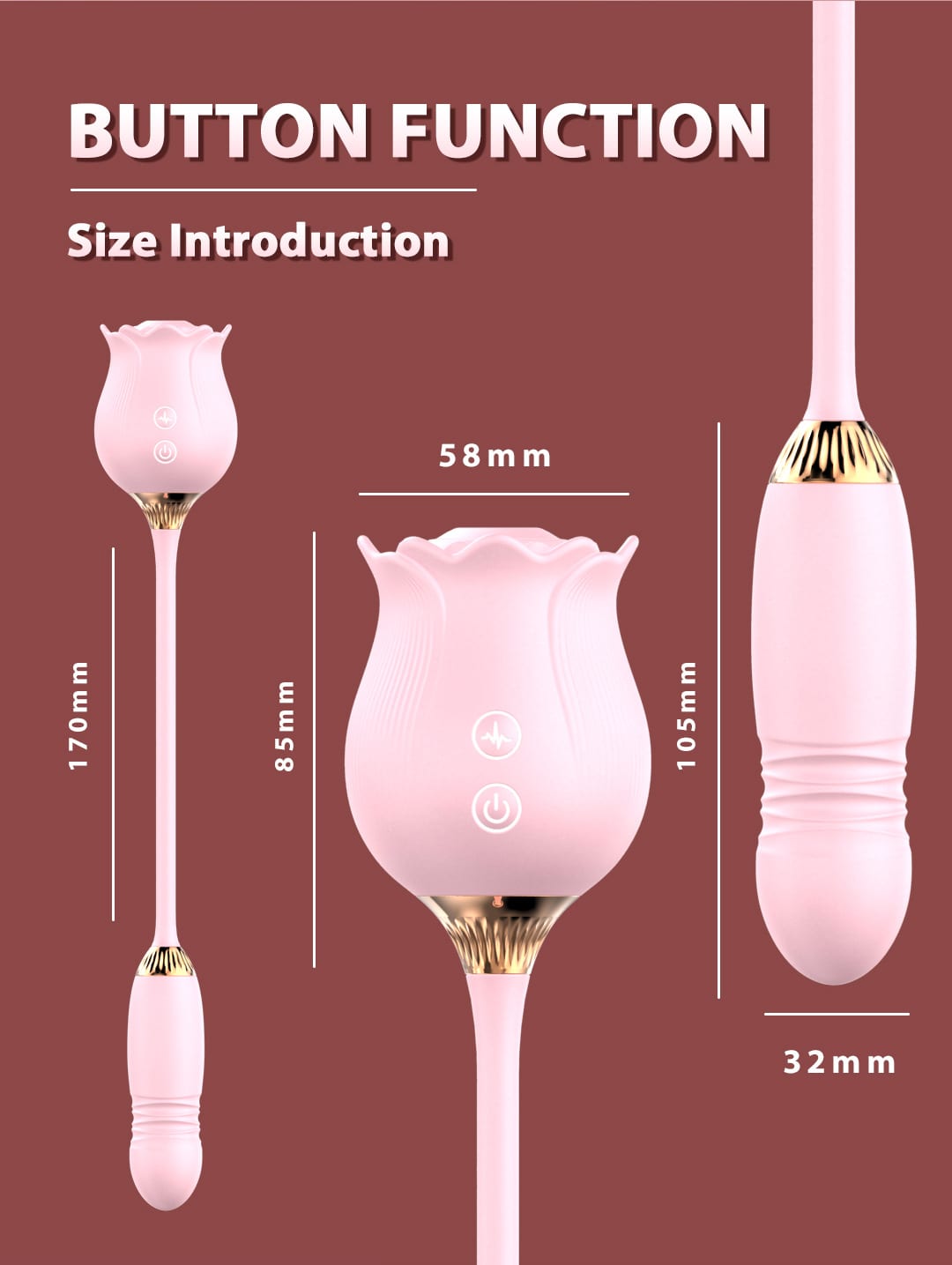 Velora Rose Thrusting Vibrator view 9