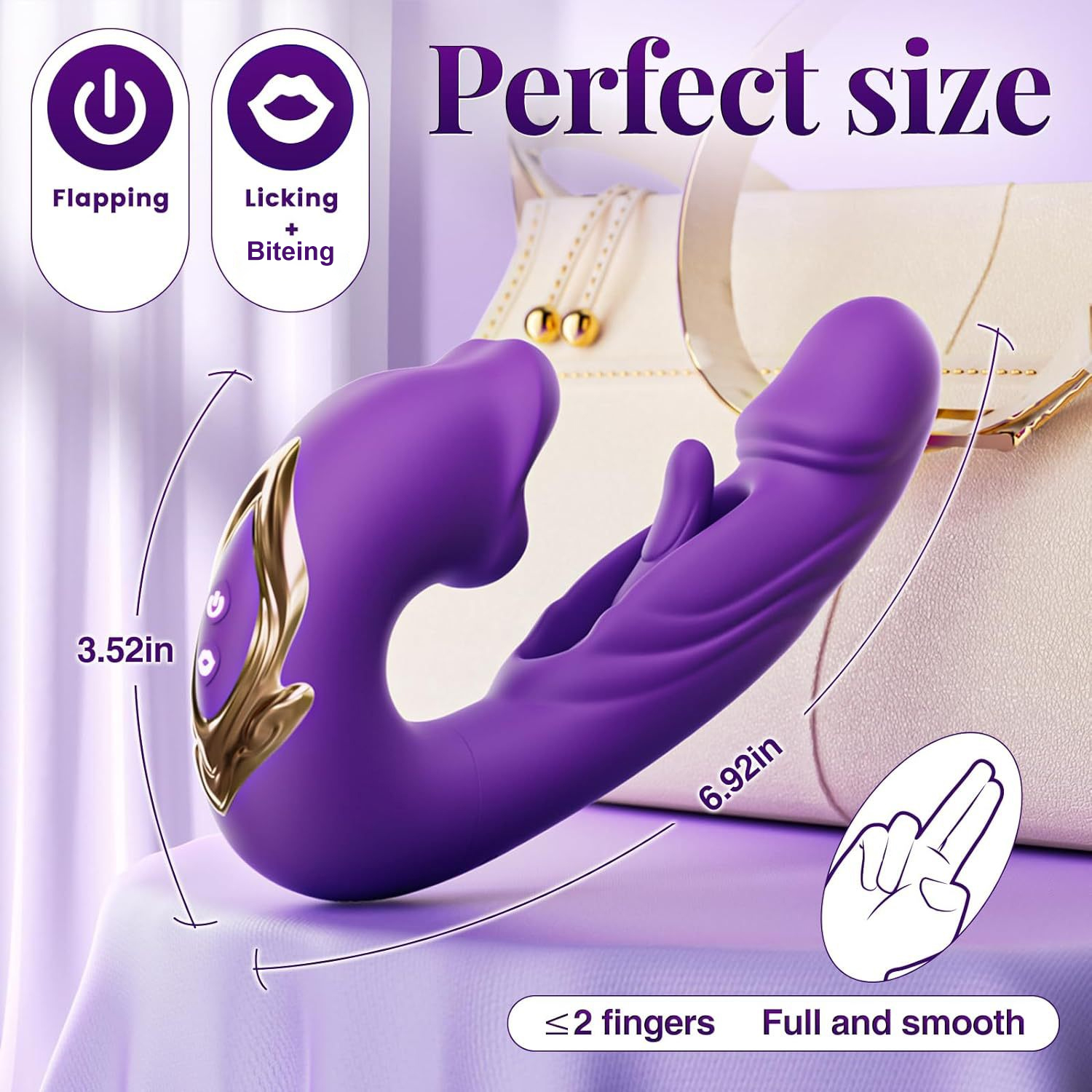 Velora Iris — Triple Stimulation Flapping Rabbit Vibrator view 3