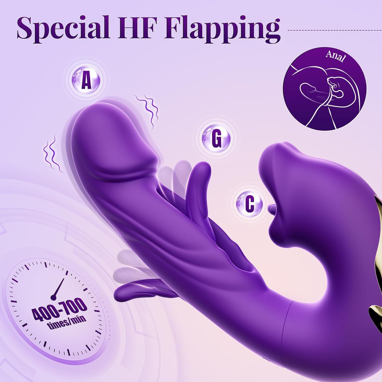 Velora Iris — Triple Stimulation Flapping Rabbit Vibrator view 4
