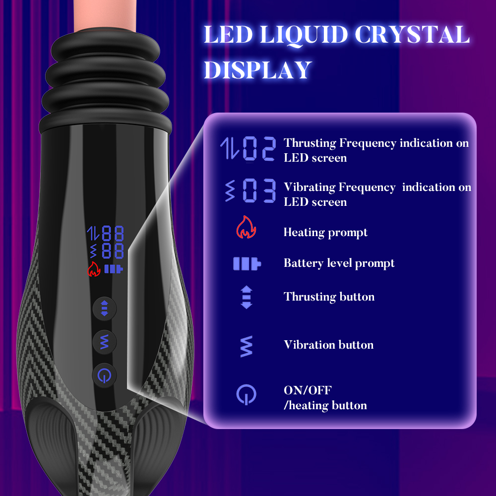 Velora Apex — Hands-Free Thrusting Sex Machine with Heating, Vibration & LED Display view 18