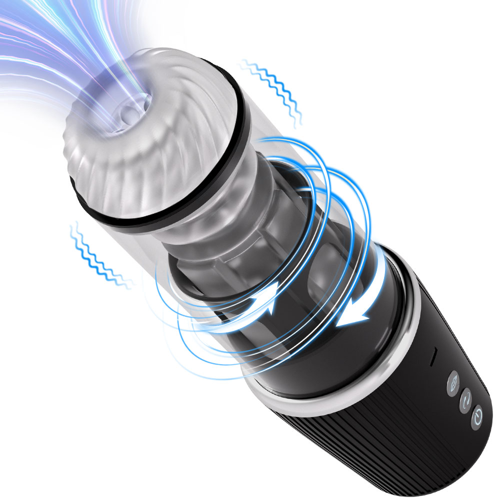 Velora Onyx — Automatic Male Stroker with 10 Vibration, 5 Rotation & 5 Suction Modes