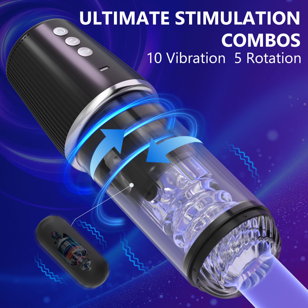 Velora Onyx — Automatic Male Stroker with 10 Vibration, 5 Rotation & 5 Suction Modes view 6